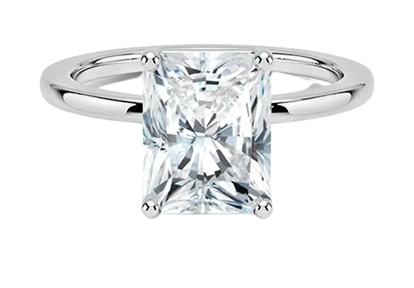 Radiant diamond ring